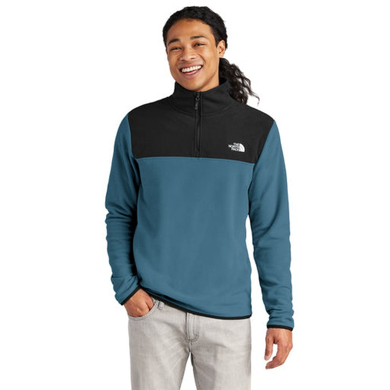 NEW The North Face® Glacier 1/4-Zip Fleece - Shady Blue/TNF Black
