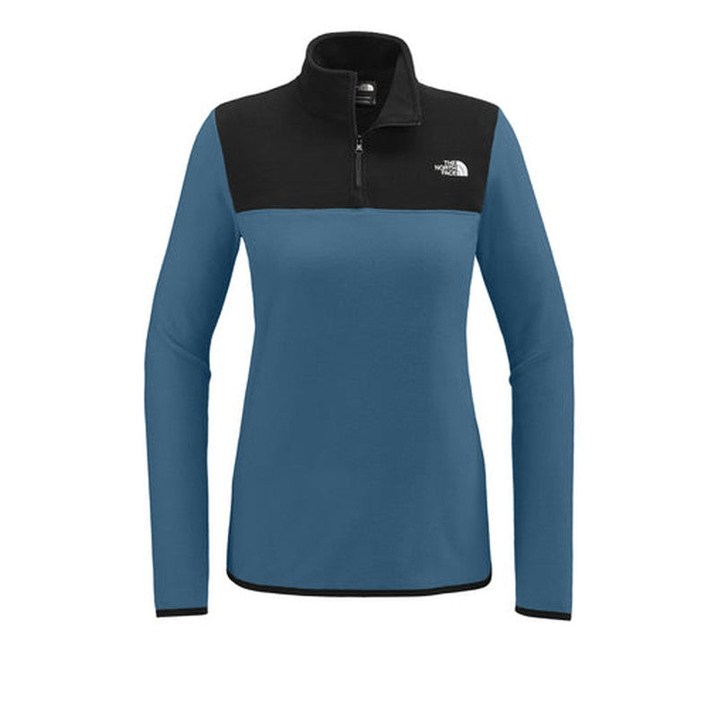 NEW The North Face® Ladies Glacier 1/4-Zip Fleece - Shady Blue/TNF Black