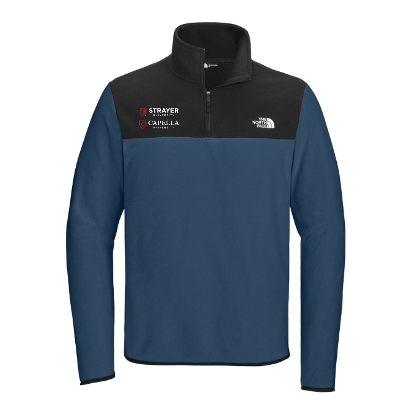 NEW The North Face® Glacier 1/4-Zip Fleece - Shady Blue/TNF Black