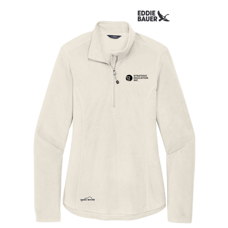 Eddie Bauer® Ladies 1/2-Zip Microfleece Jacket - Ivory