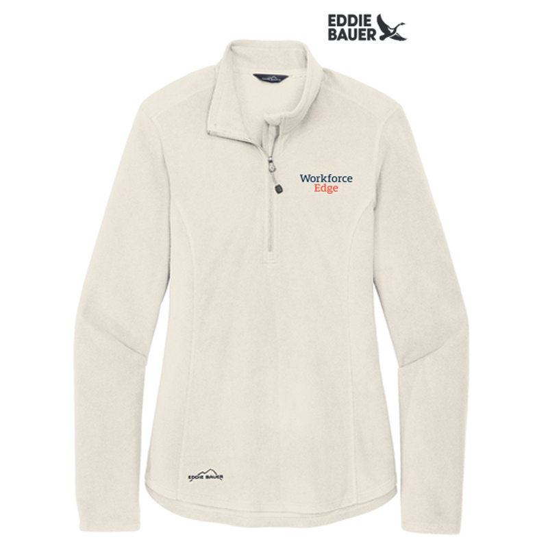 Eddie Bauer® Ladies 1/2-Zip Microfleece Jacket - Ivory