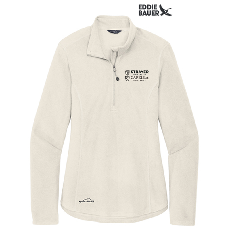 Eddie Bauer® Ladies 1/2-Zip Microfleece Jacket - Ivory
