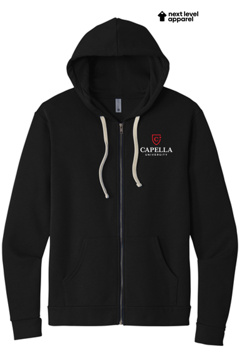 Next Level Apparel® Unisex Santa Cruz Zip Hoodie - Black