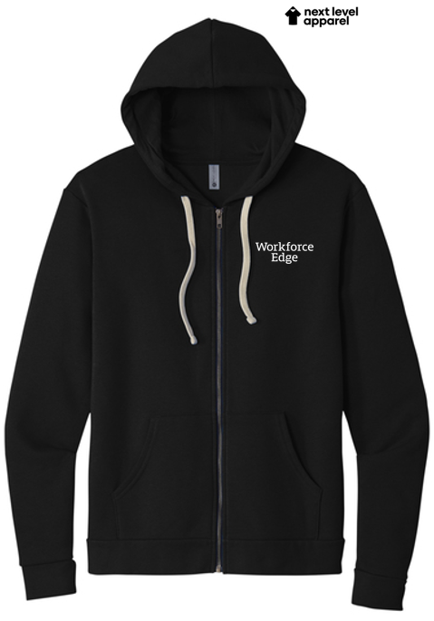 Next Level Apparel® Unisex Santa Cruz Zip Hoodie - Black