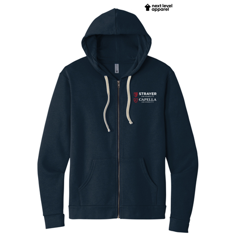 Next Level Apparel® Unisex Santa Cruz Zip Hoodie - Midnight Navy