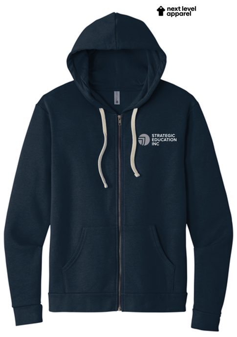 Next Level Apparel® Unisex Santa Cruz Zip Hoodie - Midnight Navy