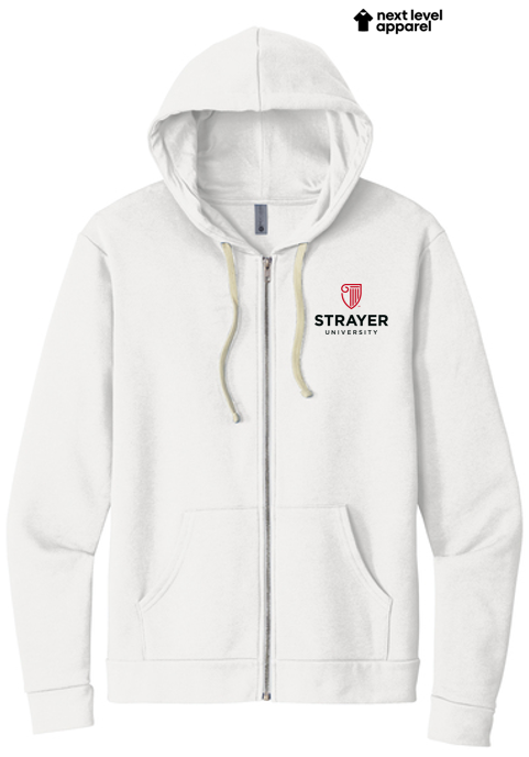 Next Level Apparel® Unisex Santa Cruz Zip Hoodie - White