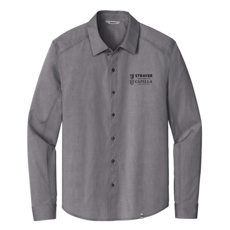 NEW OGIO® Commuter Woven Shirt - Gear Grey Heather