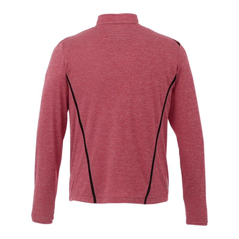 Men's DEGE Eco Knit Performance Half Zip - Vintage Red Heather/Black