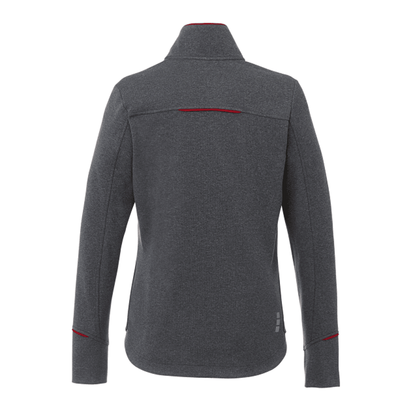 Women's TAMARACK Full Zip Performance Jacket with Thumb Holes - Team Red/Heather Charcoal