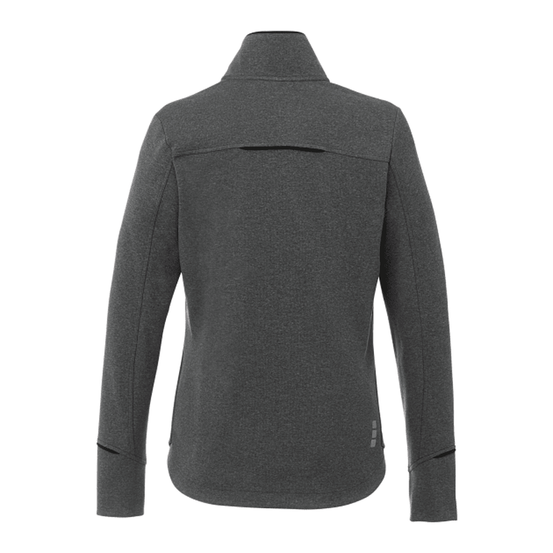 Women's TAMARACK Full Zip Performance Jacket with Thumb Holes - Black/Heather Charcoal