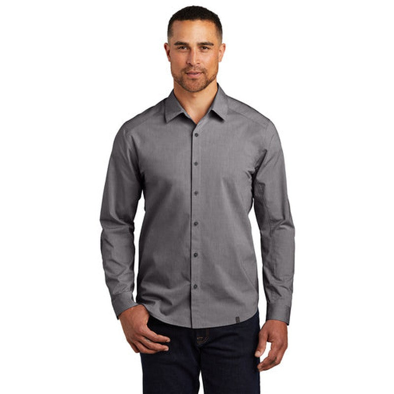 NEW OGIO® Commuter Woven Shirt - Gear Grey Heather