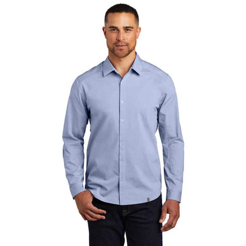 NEW OGIO® Commuter Woven Shirt - Metal Blue Heather