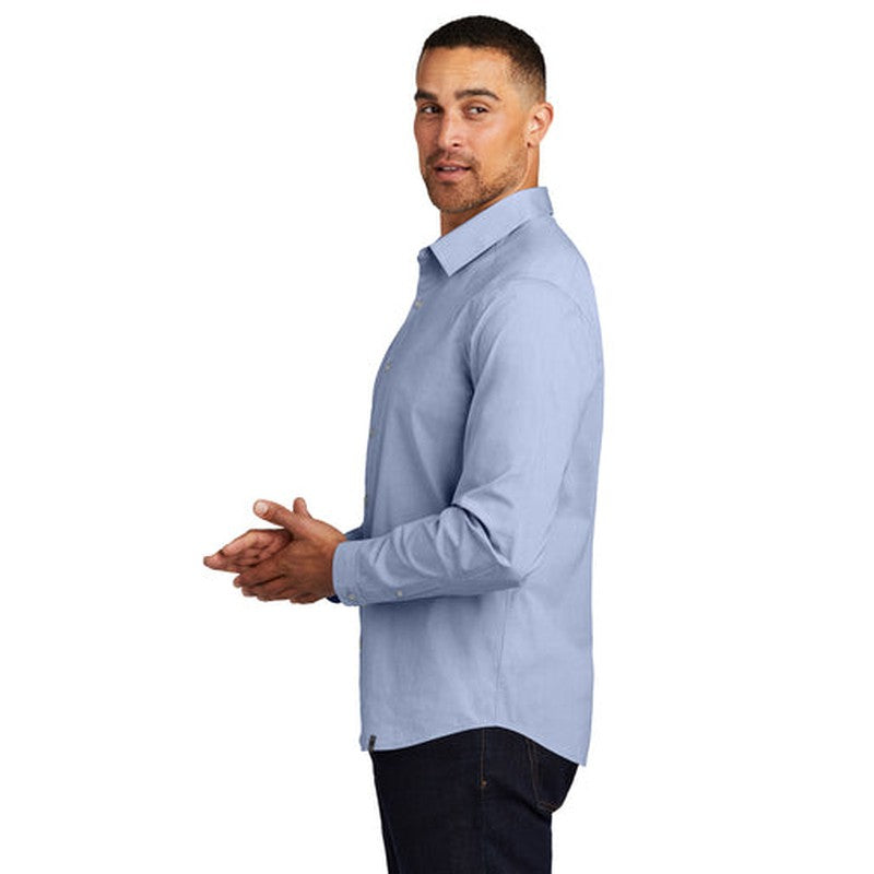 NEW OGIO® Commuter Woven Shirt - Metal Blue Heather