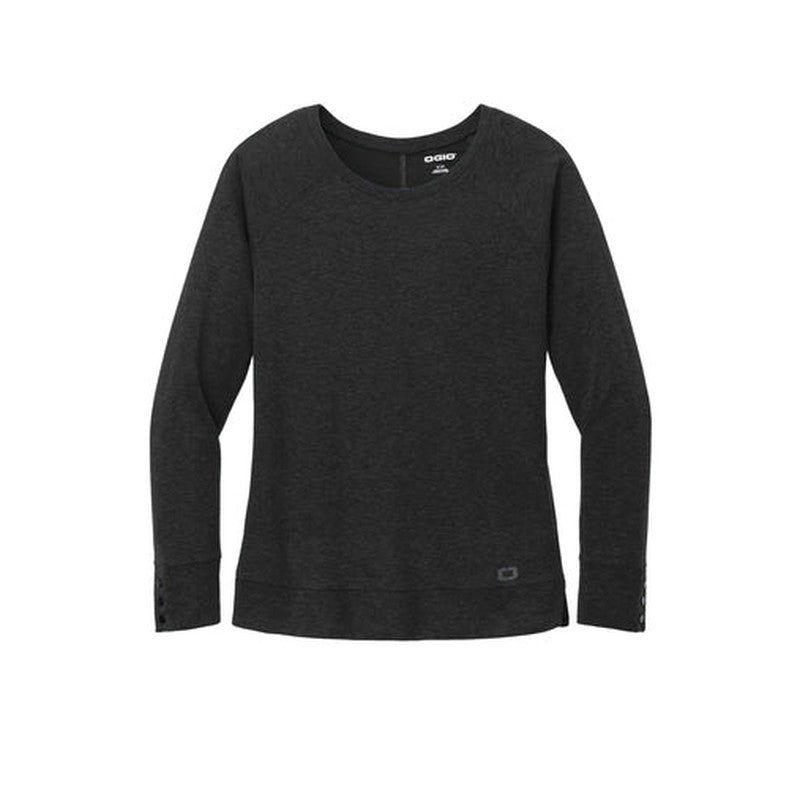 NEW OGIO® Ladies Command Long Sleeve Scoop Neck - Blacktop