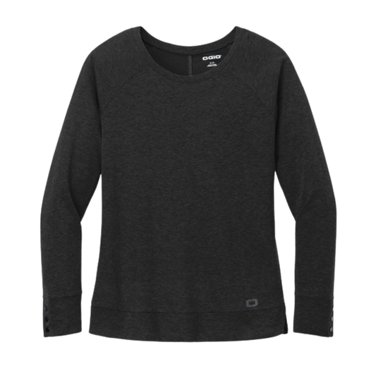 NEW OGIO® Ladies Command Long Sleeve Scoop Neck - Blacktop