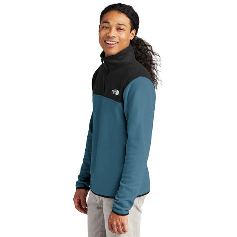 NEW The North Face® Glacier 1/4-Zip Fleece - Shady Blue/TNF Black