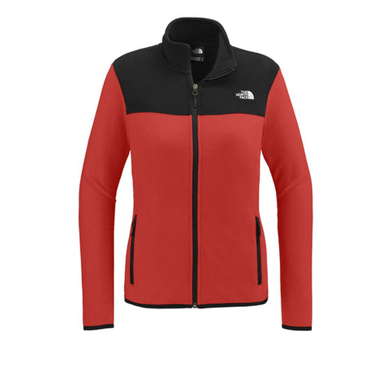 NEW The North Face® Ladies Glacier Full-Zip Fleece Jacket - Rage Red/TNF Black