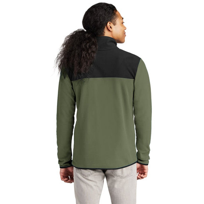 NEW The North Face® Glacier 1/4-Zip Fleece - New Taupe Green/TNF Black