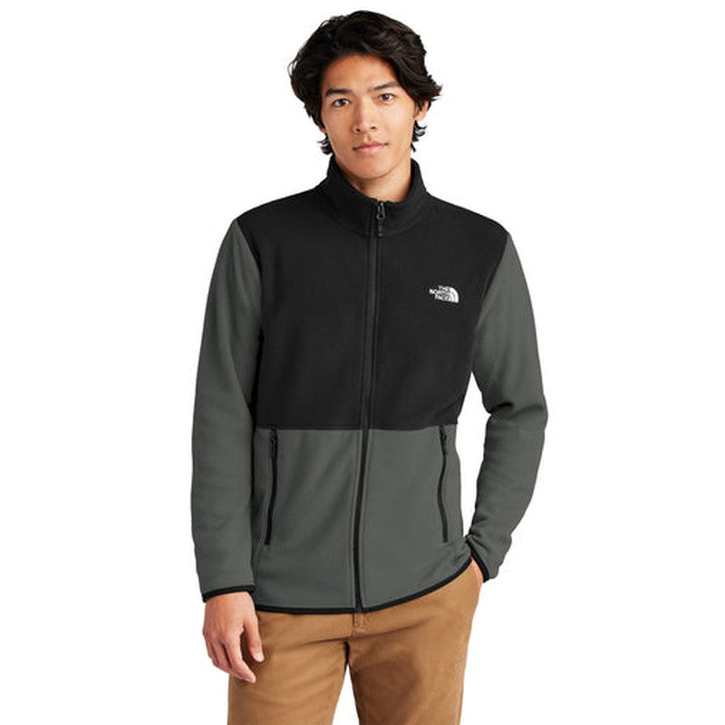 NEW The North Face® Glacier Full-Zip Fleece Jacket) - Asphalt Grey/TNF Black