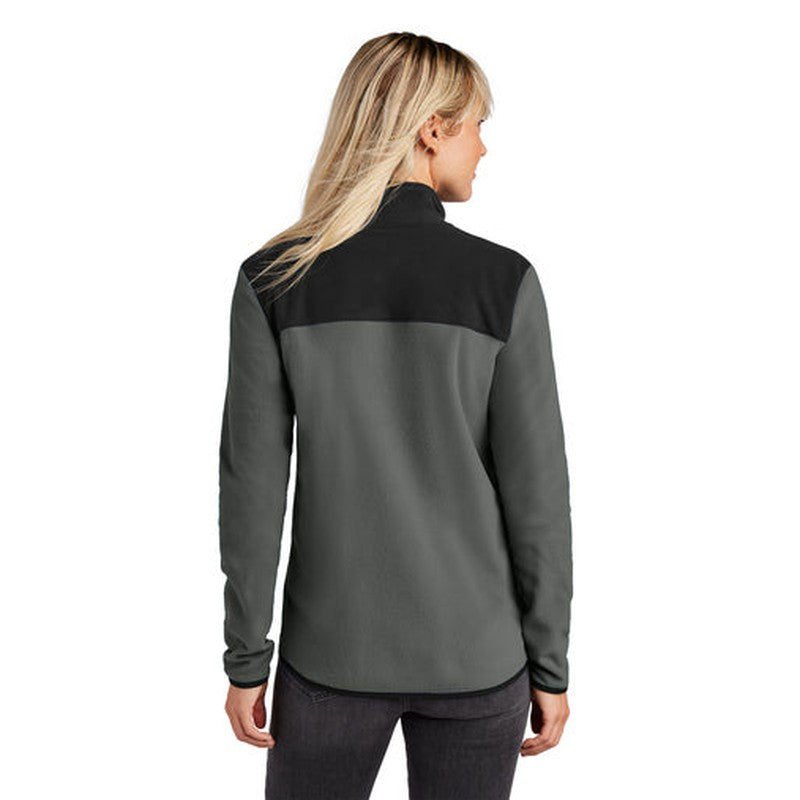 NEW The North Face® Ladies Glacier Full-Zip Fleece Jacket - Asphalt Grey/TNF Black