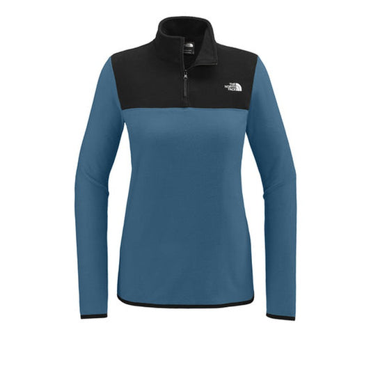 NEW The North Face® Ladies Glacier 1/4-Zip Fleece - Shady Blue/TNF Black