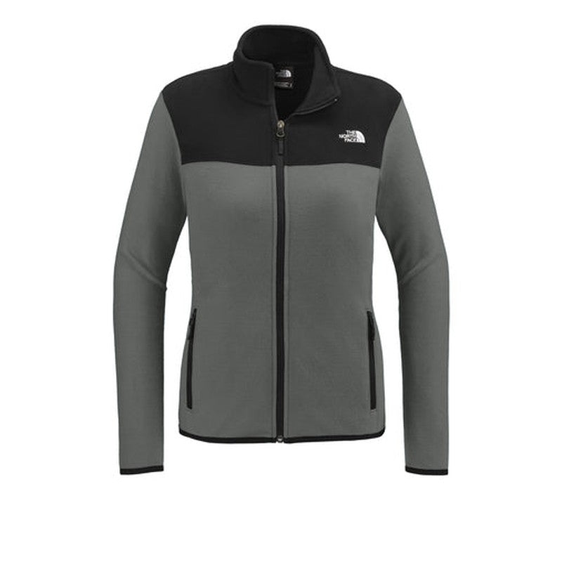 NEW The North Face® Ladies Glacier Full-Zip Fleece Jacket - Asphalt Grey/TNF Black