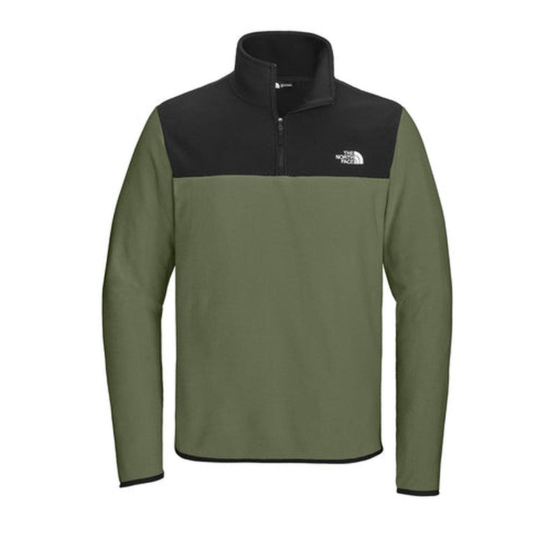 NEW The North Face® Glacier 1/4-Zip Fleece - New Taupe Green/TNF Black