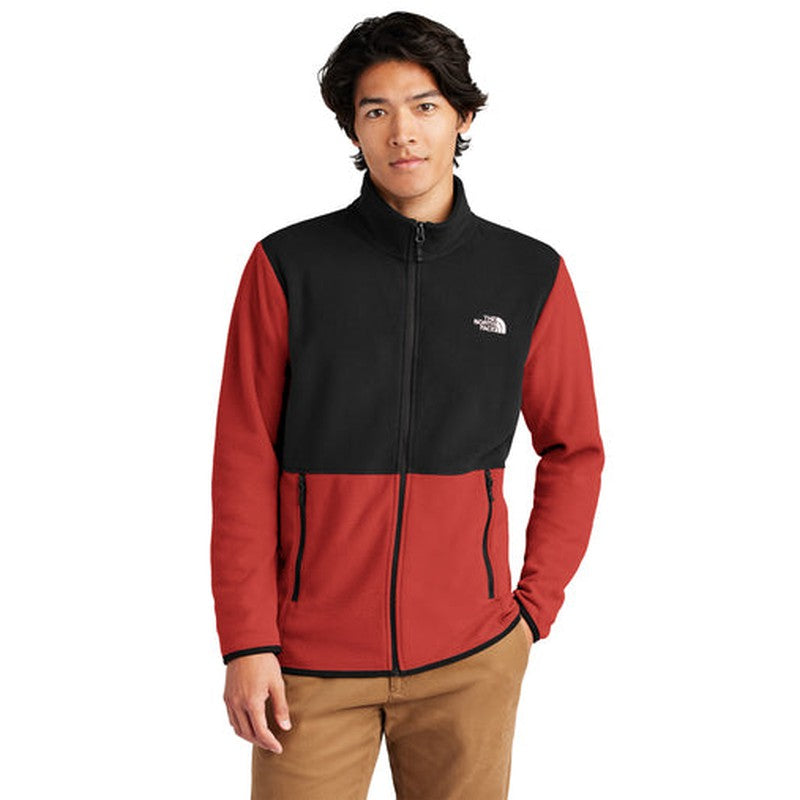 NEW The North Face® Glacier Full-Zip Fleece Jacket) - Rage Red/TNF Black