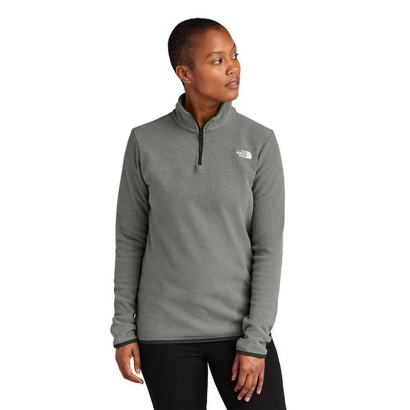 NEW The North Face® Ladies Glacier 1/4-Zip Fleece - TNF Medium Grey Heather