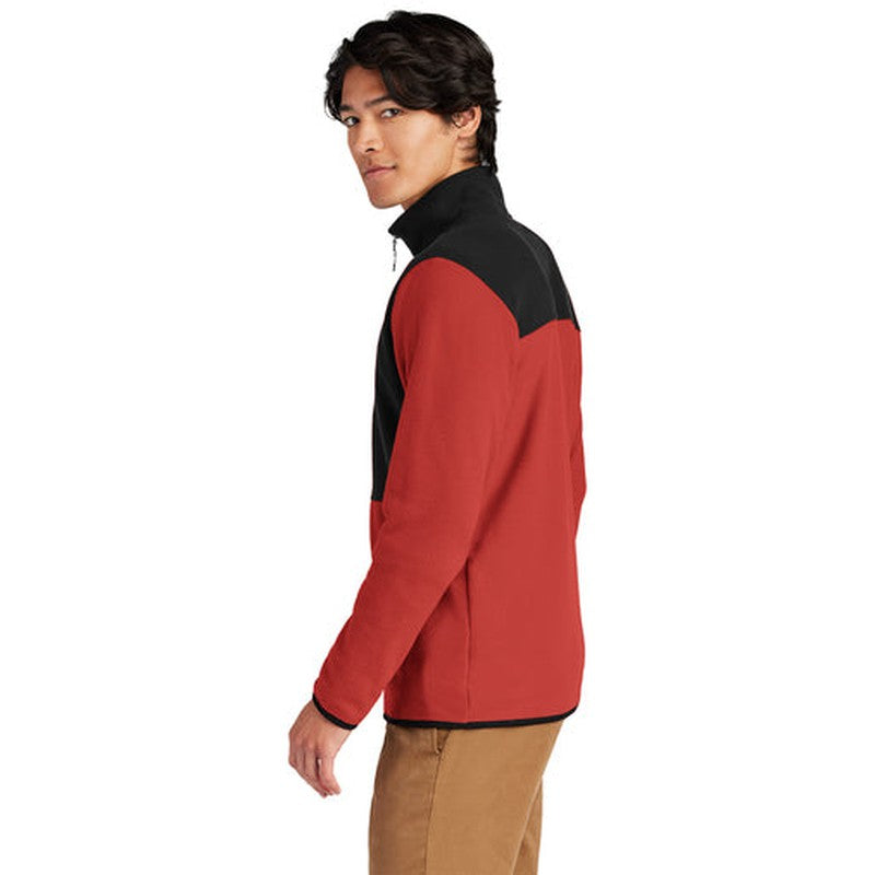 NEW The North Face® Glacier Full-Zip Fleece Jacket) - Rage Red/TNF Black