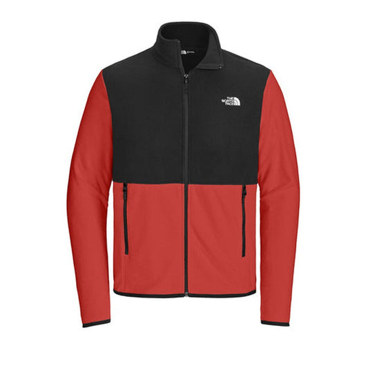 NEW The North Face® Glacier Full-Zip Fleece Jacket) - Rage Red/TNF Black