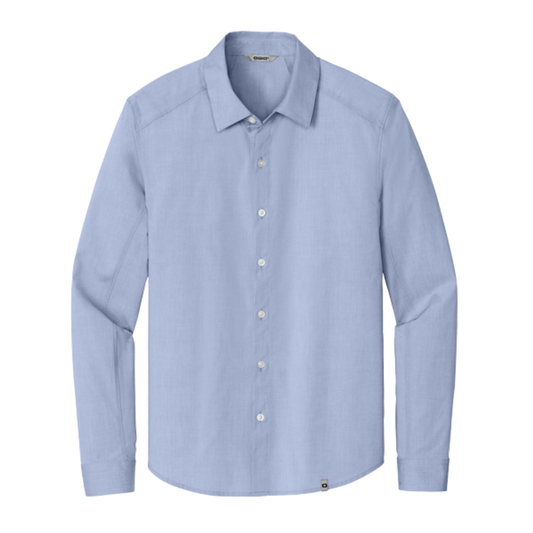 OGIO® Commuter Woven Shirt - Metal Blue Heather
