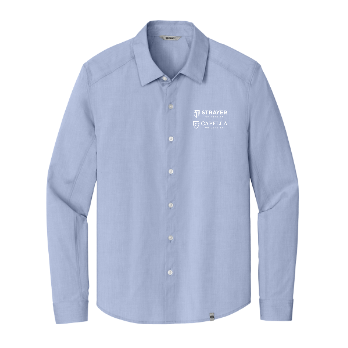 OGIO® Commuter Woven Shirt - Metal Blue Heather