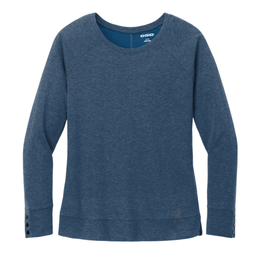 OGIO® Ladies Command Long Sleeve Scoop Neck - Spar Blue