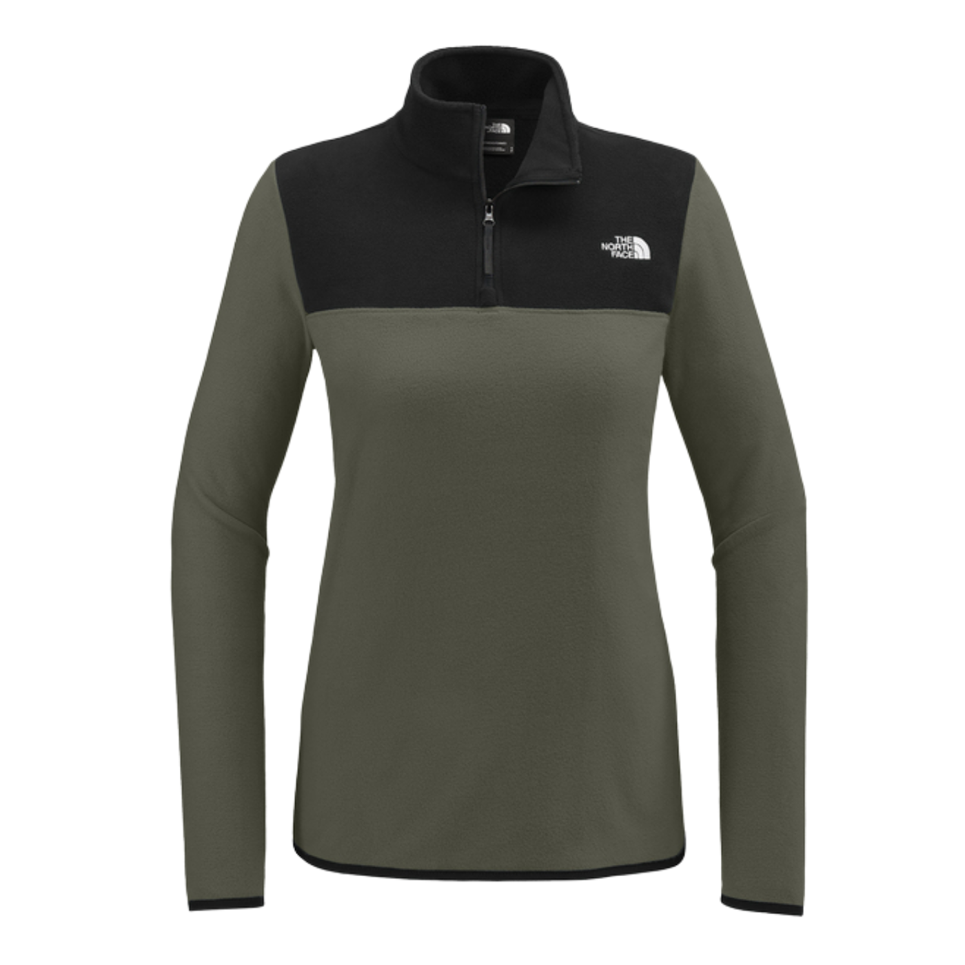 NEW The North Face® Ladies Glacier 1/4-Zip Fleece - New Taupe Green/TNF Black