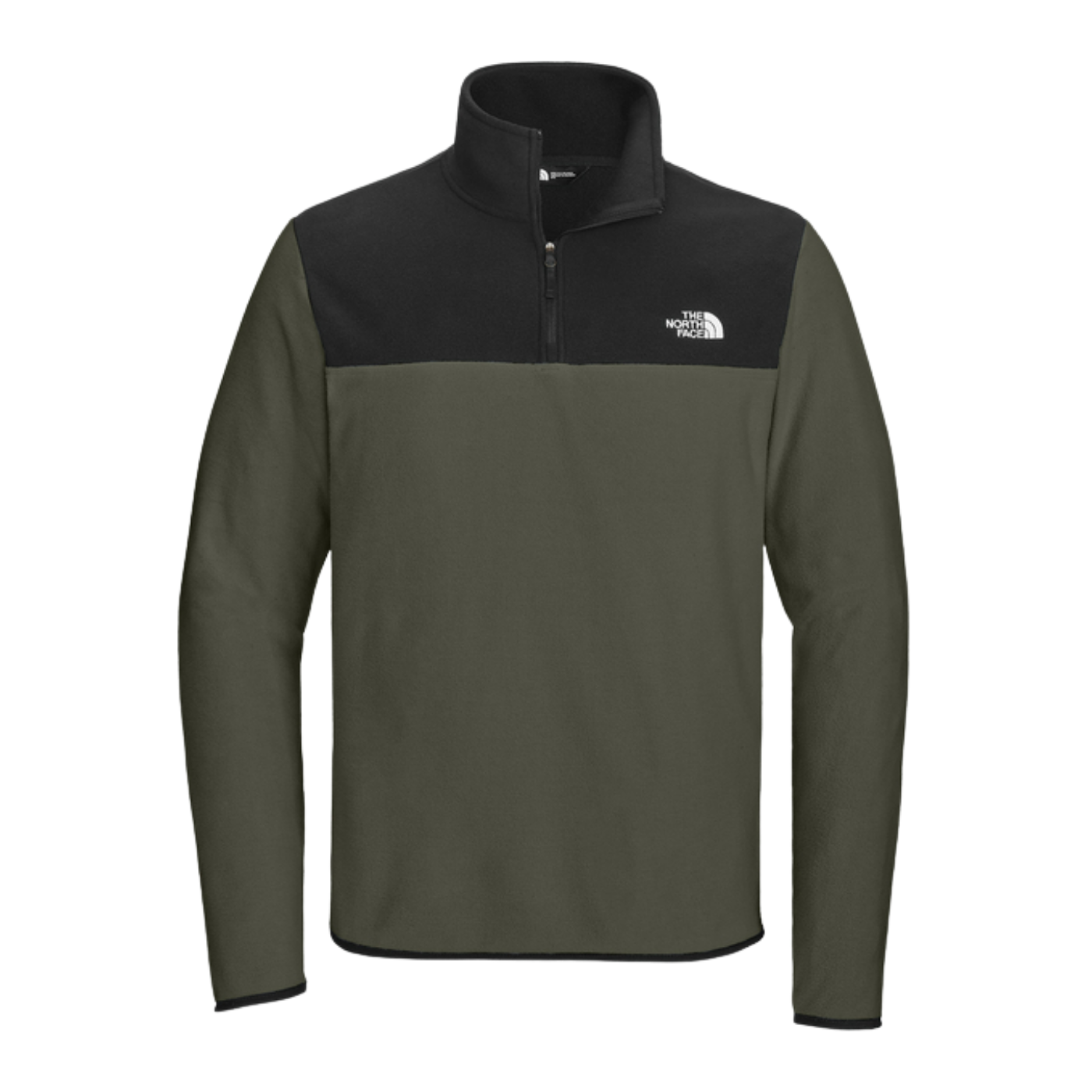 NEW The North Face® Glacier 1/4-Zip Fleece - New Taupe Green/TNF Black