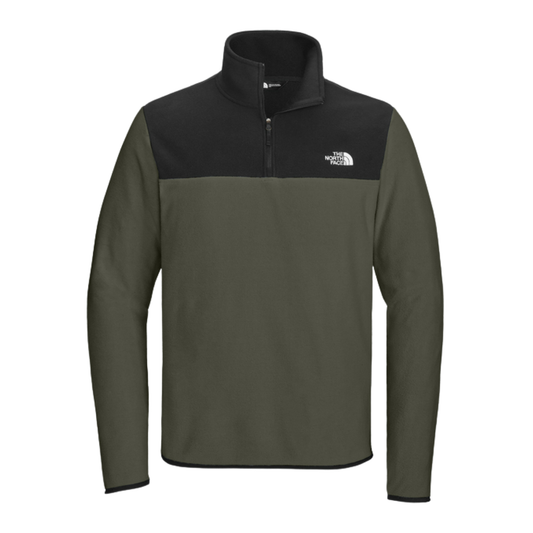 NEW The North Face® Glacier 1/4-Zip Fleece - New Taupe Green/TNF Black