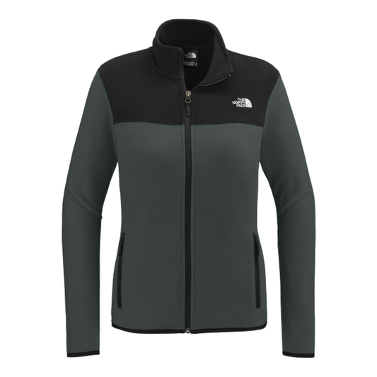 NEW The North Face® Ladies Glacier Full-Zip Fleece Jacket - Asphalt Grey/TNF Black