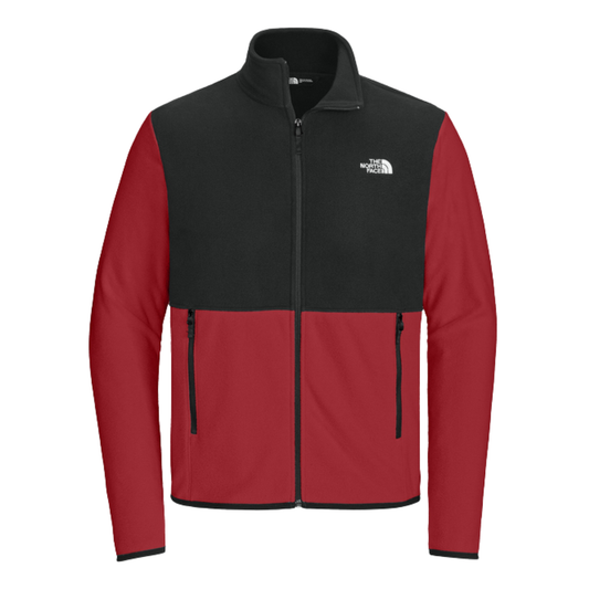 NEW The North Face® Glacier Full-Zip Fleece Jacket) - Rage Red/TNF Black