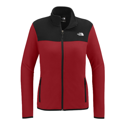 NEW The North Face® Ladies Glacier Full-Zip Fleece Jacket - Rage Red/TNF Black