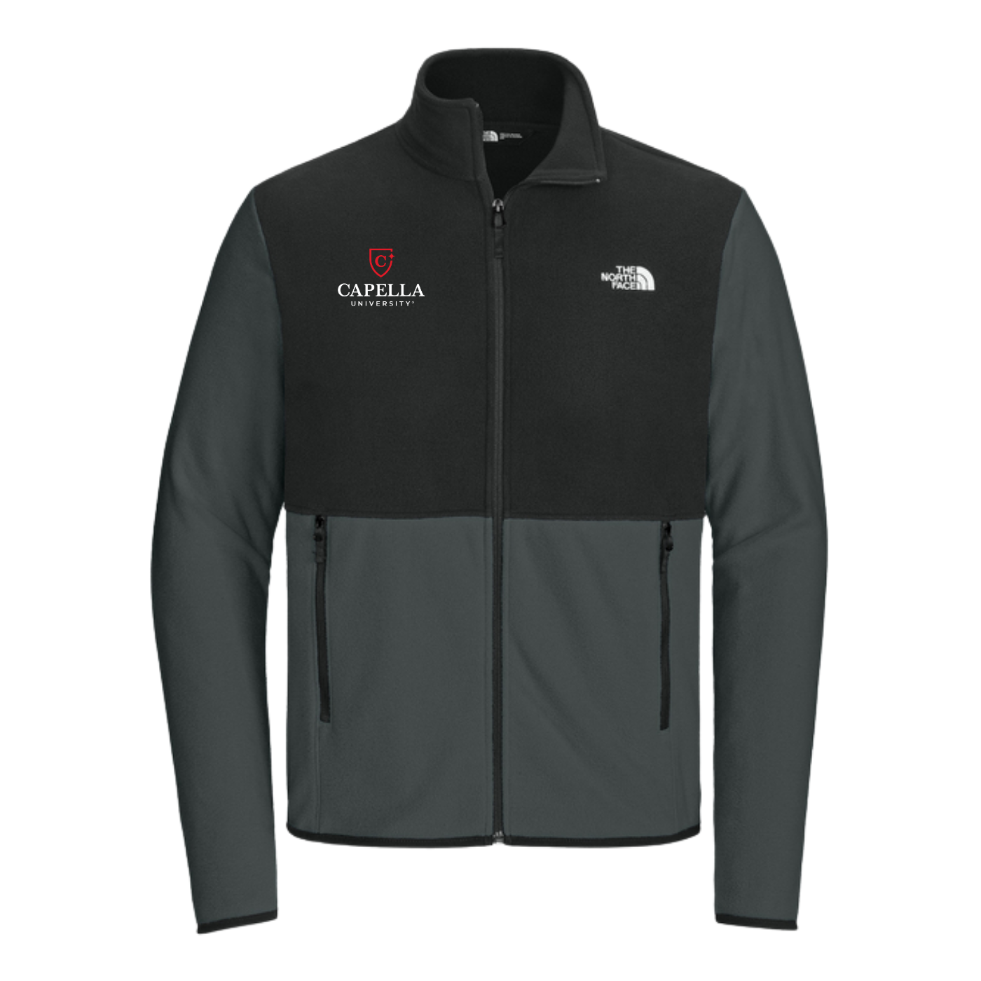 NEW The North Face® Glacier Full-Zip Fleece Jacket) - Asphalt Grey/TNF Black