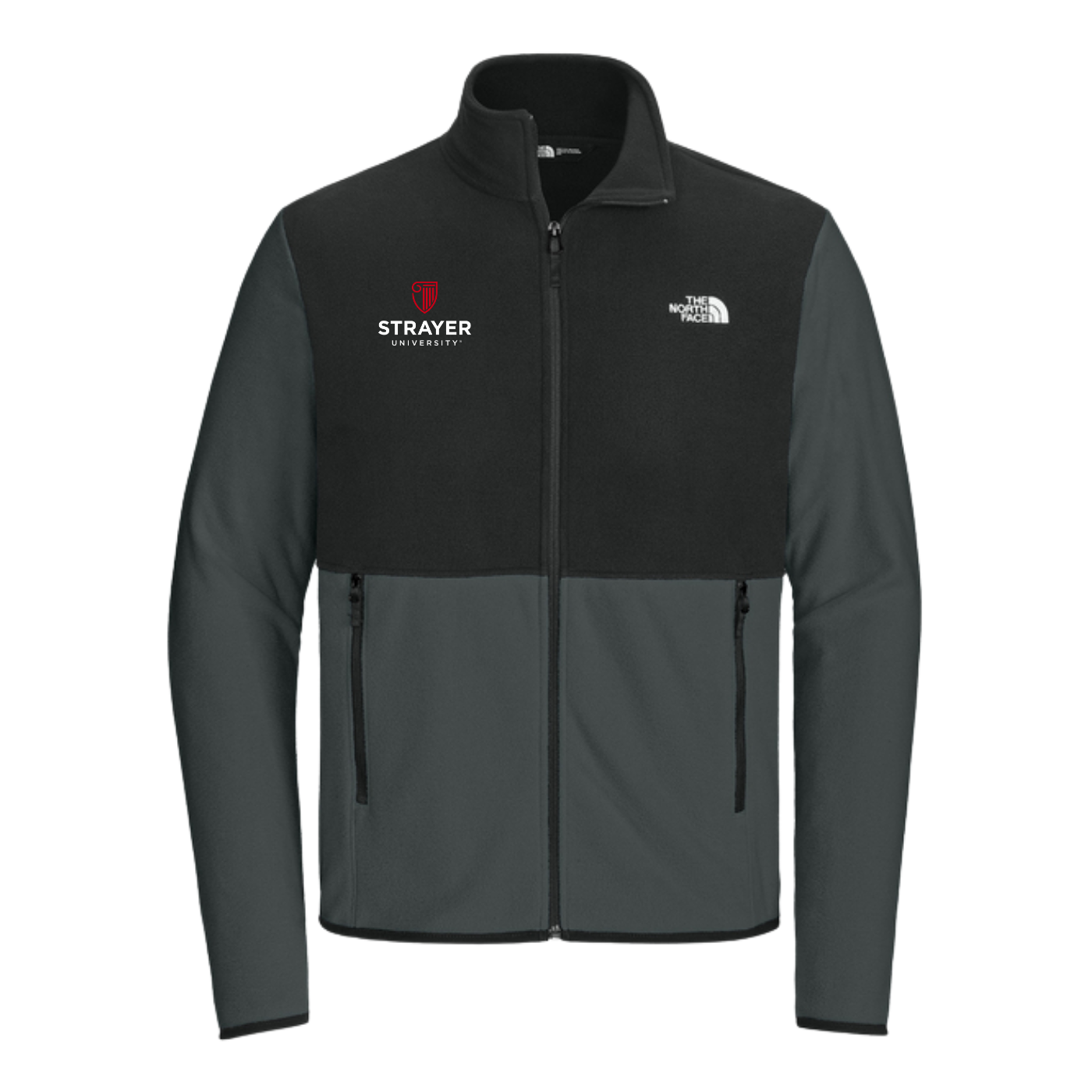 NEW The North Face® Glacier Full-Zip Fleece Jacket) - Asphalt Grey/TNF Black