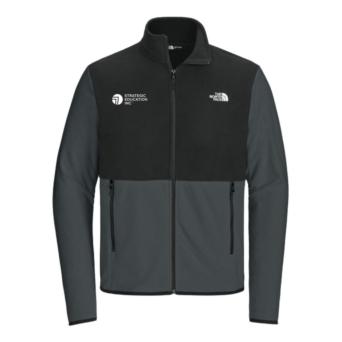 NEW The North Face® Glacier Full-Zip Fleece Jacket) - Asphalt Grey/TNF Black
