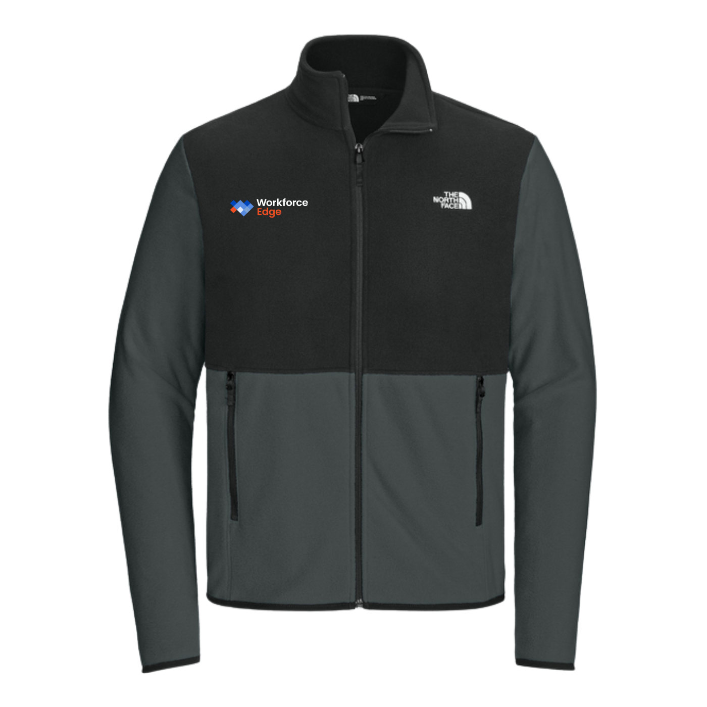 NEW The North Face® Glacier Full-Zip Fleece Jacket) - Asphalt Grey/TNF Black