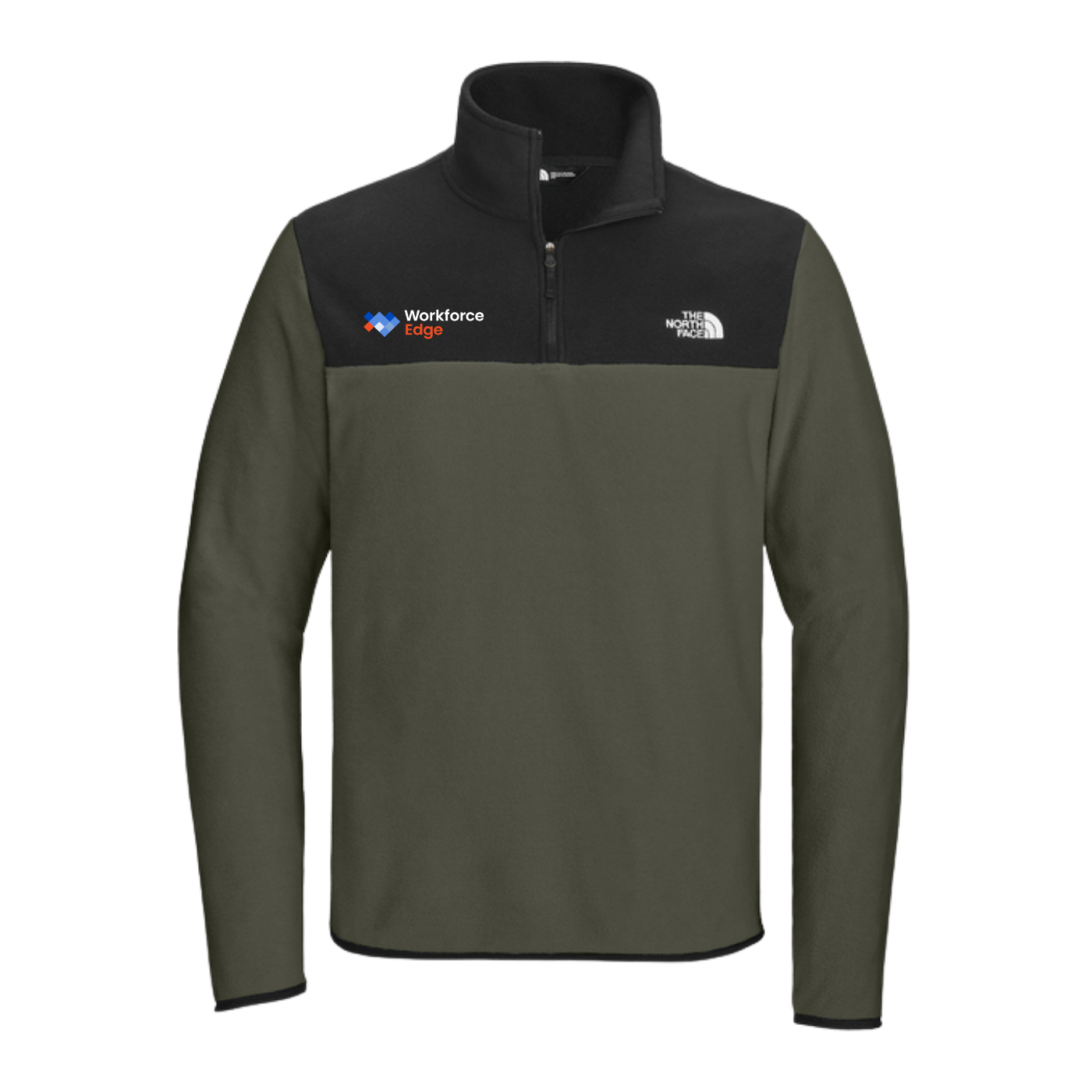 NEW The North Face® Glacier 1/4-Zip Fleece - New Taupe Green/TNF Black