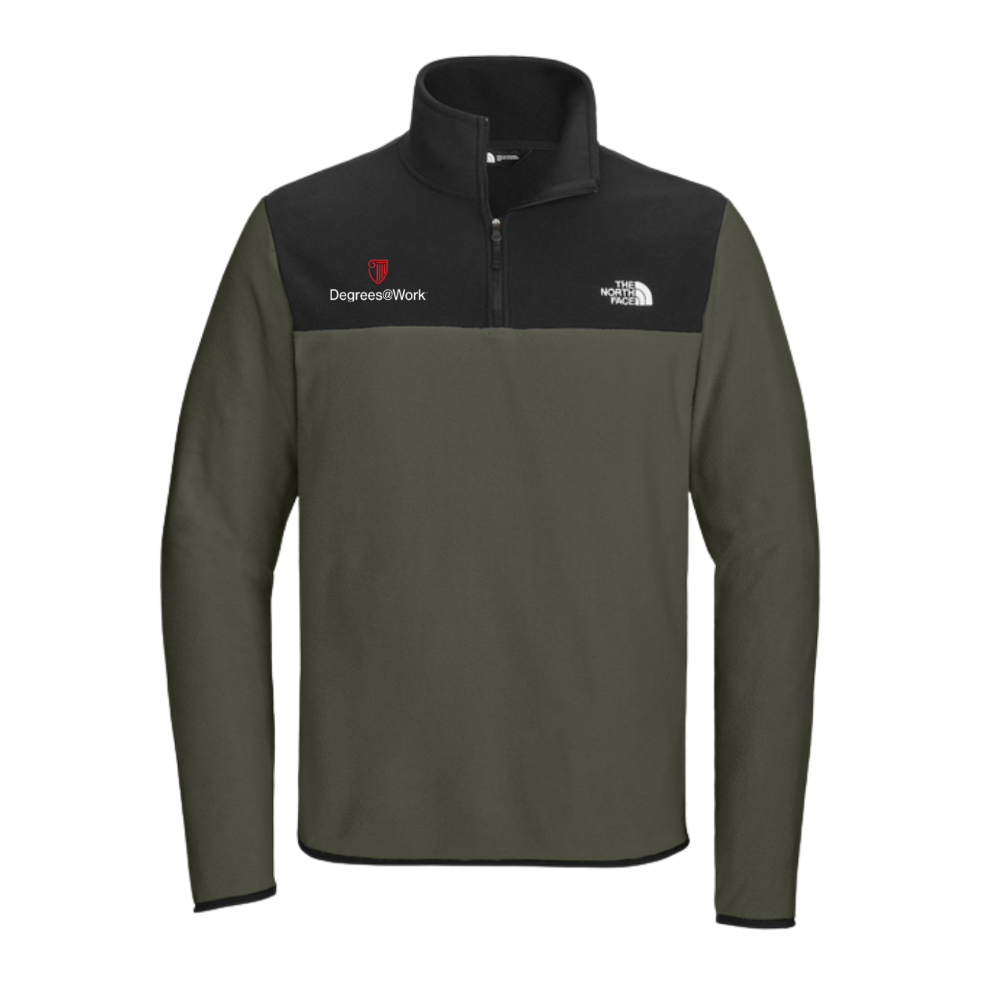 NEW The North Face® Glacier 1/4-Zip Fleece - New Taupe Green/TNF Black