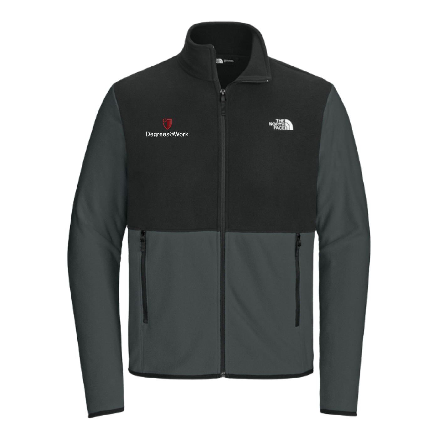 NEW The North Face® Glacier Full-Zip Fleece Jacket) - Asphalt Grey/TNF Black