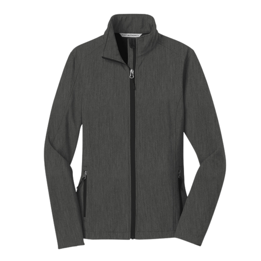 Port Authority® Ladies Core Soft Shell Jacket - Black Charcoal Heather