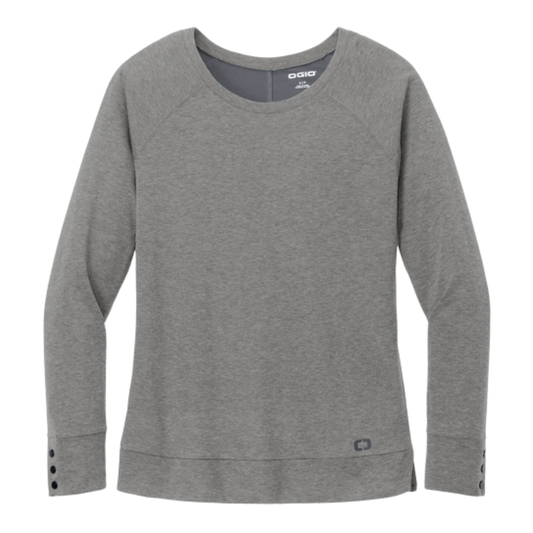 OGIO® Ladies Command Long Sleeve Scoop Neck - Gear Grey